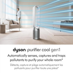 Dyson Purifier Cool Gen1 TP10 Air Purifying Fan, White & Silver, WiFi Enabled with 2 Years Dyson Warranty